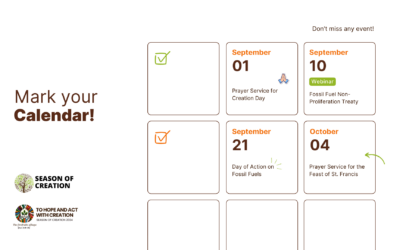 Save the dates of the Season of Creation 2024 events