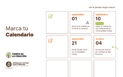Agenda los eventos del Tiempo de la Creación 2024