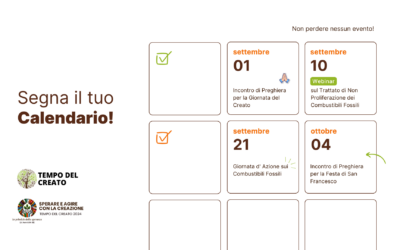 Salva le date degli eventi del Tempo del Creato 2024