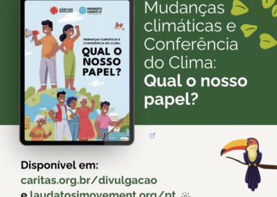 Cartilha da Cáritas e do Movimento Laudato Si’ convida a refletir sobre mudanças climáticas e a COP