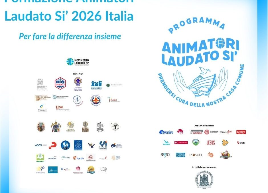 Aperte le iscrizioni all’edizione 2026 della Formazione Animatori Laudato Si’